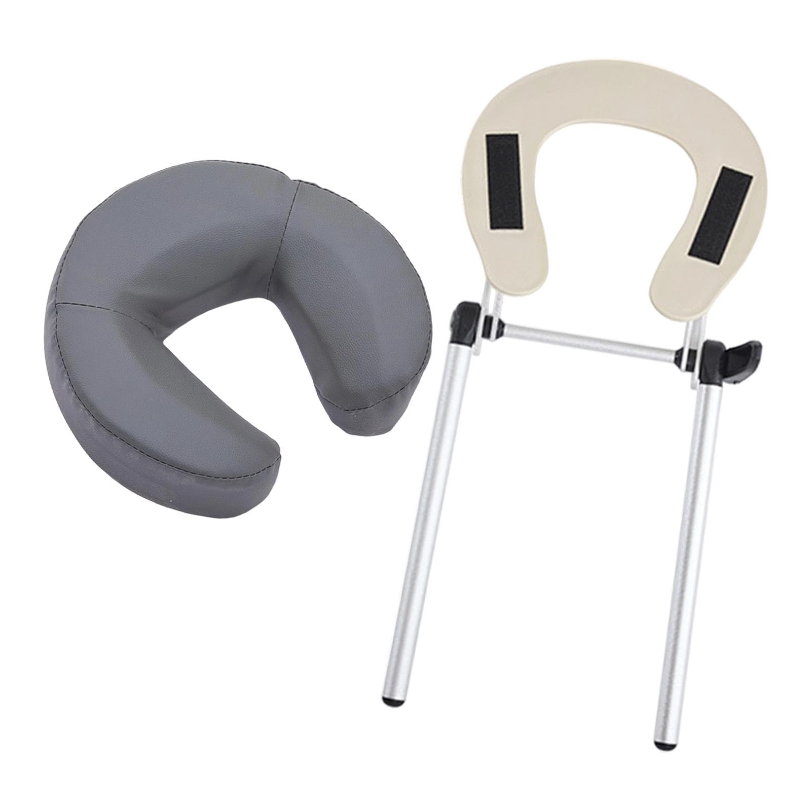 Massage Table Face Cradle with Pillow Cushion Support Bracket SPA Adjustable Gray|Health & Beauty |Massage|Massage Pillows & Bolsters