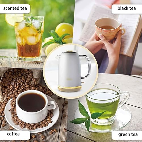 Miniatura 3 de OLOTU Hervidor eléctrico de 17 L575 onzas hervidor de agua caliente con base giratoria de 360 tetera fácil de limpiar con tapa extraíble rápida