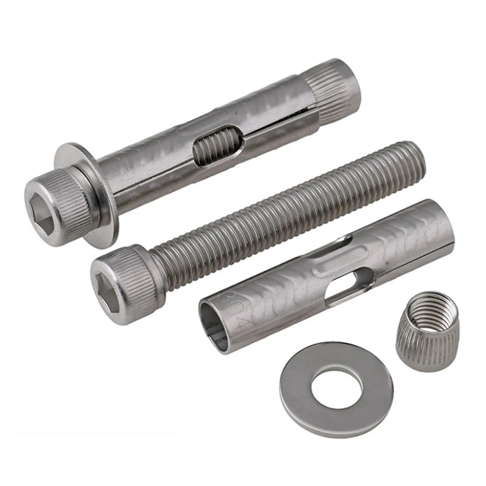 pernos de anclaje, Tornillo de expansión interno acero inoxidable 304, perno hexagonal, M6, M8, M10, M12, 1 unidad(100mm,M12)