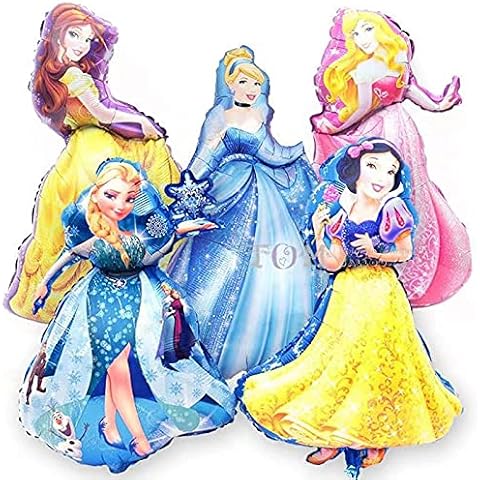 37"Disney Princess Foil Balloons Birthday Party Decorations Supplies Girls Belle Frozen Sleeping Beauty Cinderella (Elsa (Frozen)) Cover
