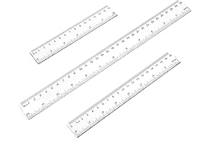 3 Piece 6/8/12 Inch Acrylic Ruler Set
