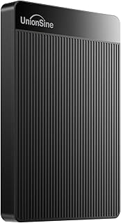 UnionSine Externe Festplatte 5TB ultradünn tragbar 2,5 Zoll USB 3.0, SATA, Festplattenspeicher für PC, Mac,TV, Wii U, Xbox, PS4 (Schwarz) HD2510