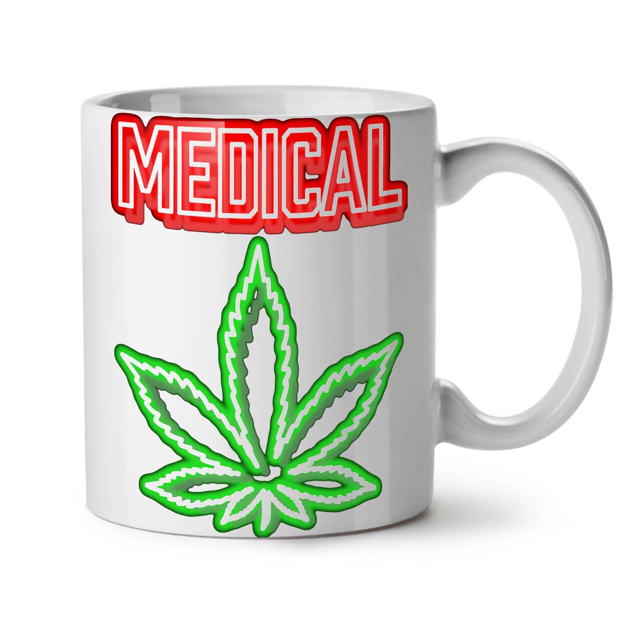 Medical Marijuana Rasta New White Tea Coffee Mug 11 oz Printed Coffee and Tea Ceramic Mug- 11OZ Ceramic Coffee Mug