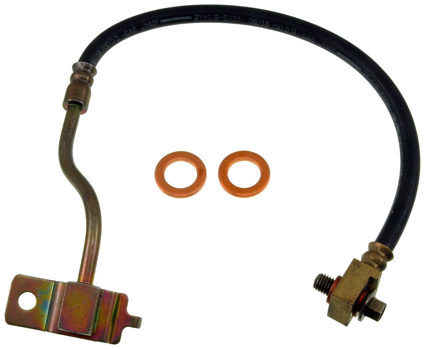 BRAKE HOSE - Brake Hydraulic Hose - Brake Hose - Brake Line - This automotive brake hydraulic hose was precision-engineered to match the fit, function and performance of the original brake hose on specific vehicles and positions to ensure safe, long-lasting durability as part of a complete brake repair. - Ford Thunderbird 2002, Lincoln LS 2002-00 - Dorman H381304 Rear Passenger Side Brake Hydraulic Hose Compatible with Select Ford / Lincoln Models