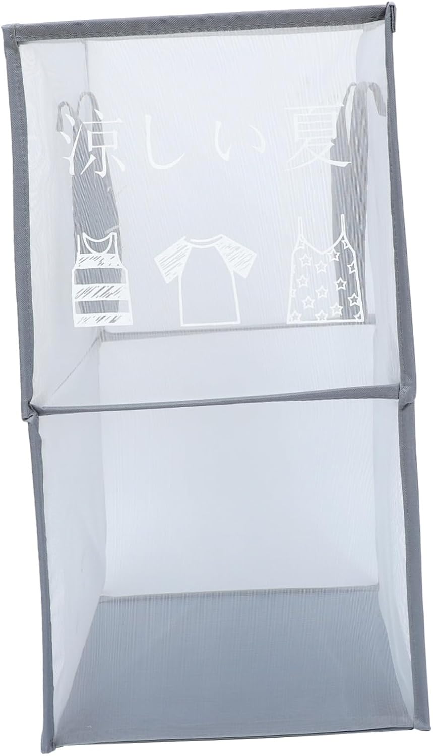 VICASKY Foldable Mesh Laundry Basket Breathable Storage Container with Handles for Small Apartments Nursery Collapsible Hamper for Clothes and Lightweight Airflow Design Space Saving