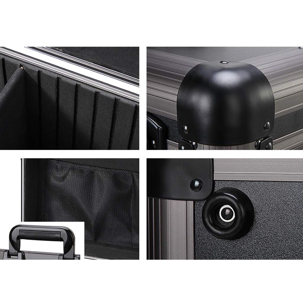 Organizador de herramientas y accesorios de almacenamiento Caja de herramientas Estuche de transporte de aluminio Aluminio resistente a la intemperie y abolladuras Seguridad Cerradura de doble llave D