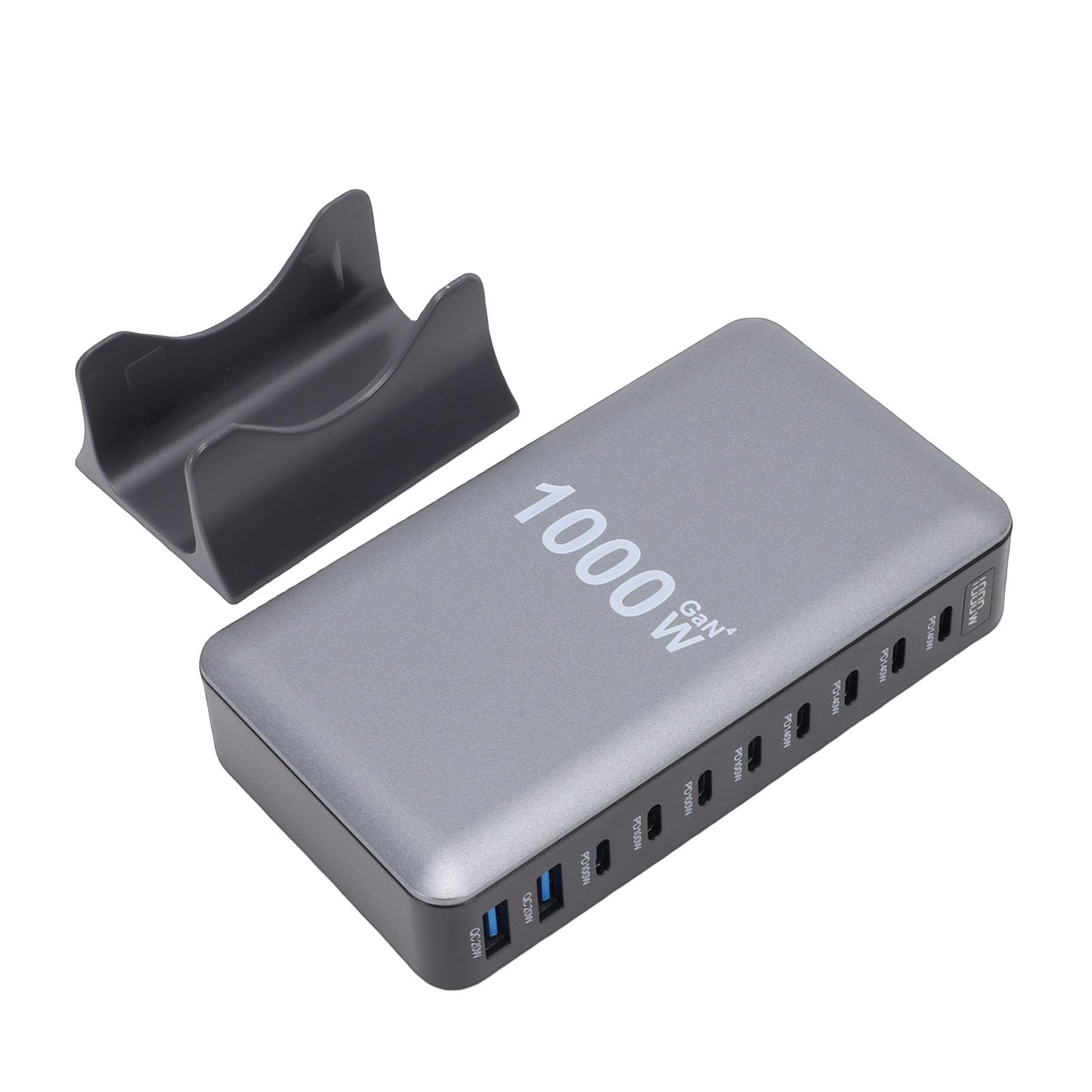 AMONIDA Stazione di Ricarica USB C Gan Iii pro da 1000W per Utenti con Più Dispositivi Elettronici 10 Porte con 4 PD & Pps da 140W 4 PD & Pps 100W 2 QC 20W Ricarica Rapida Laptop (Spina europea)