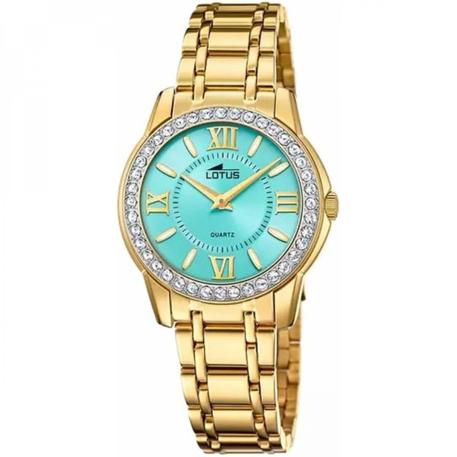 LOTUS Orologio Donna Analogico in Acciaio Inossidabile 316l Dorato | Movimento al Quarzo, Vetro Minerale ad Alta Resistenza, Impermeabile 5 ATM, Special Prices 18888/3