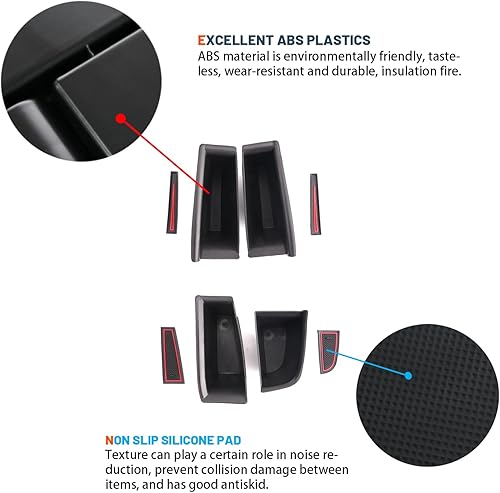 Miniatura 5 de Ruiya Compatible con CX30 Organizador de consola central Mazda CX-30 2020-2024, accesorios de material ABS con orificio USB, reposabrazos consola