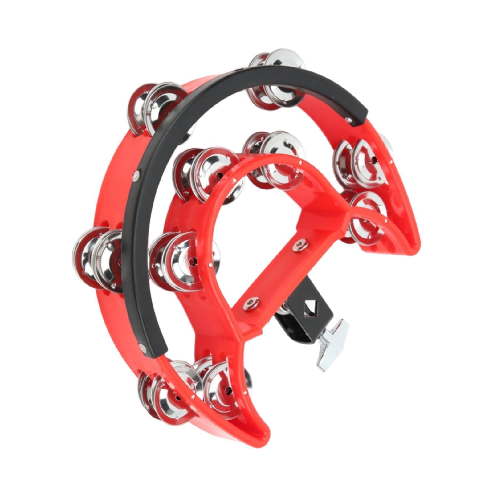 Colaxi Cymbal Hi Hat Tambourine Music Rhythm Tambourine Metal Shaker Hand Held Percussion Accessories for Concert Party KTV Ensemble