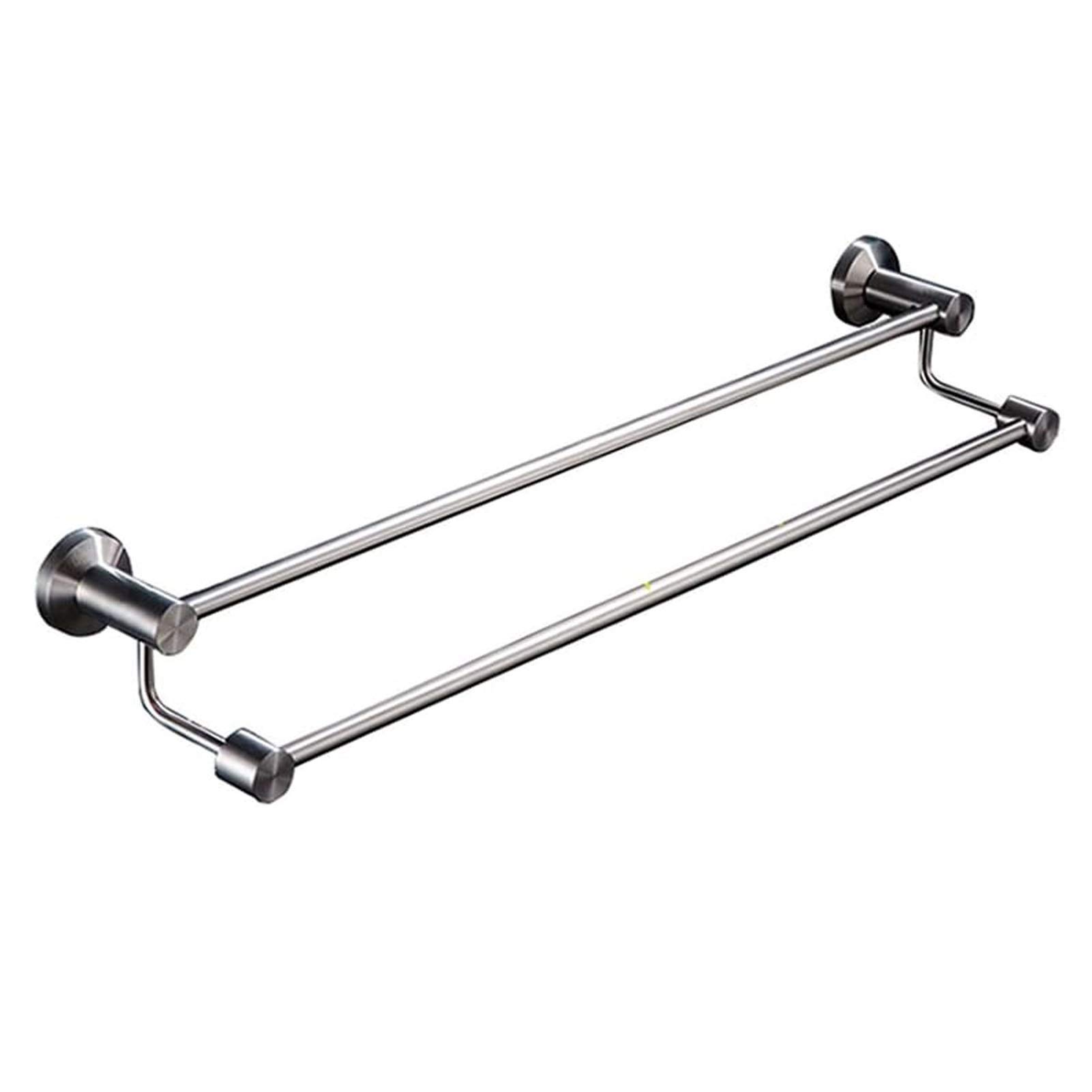 Porte-serviettes double en acier inoxydable 304 pour salle de bain