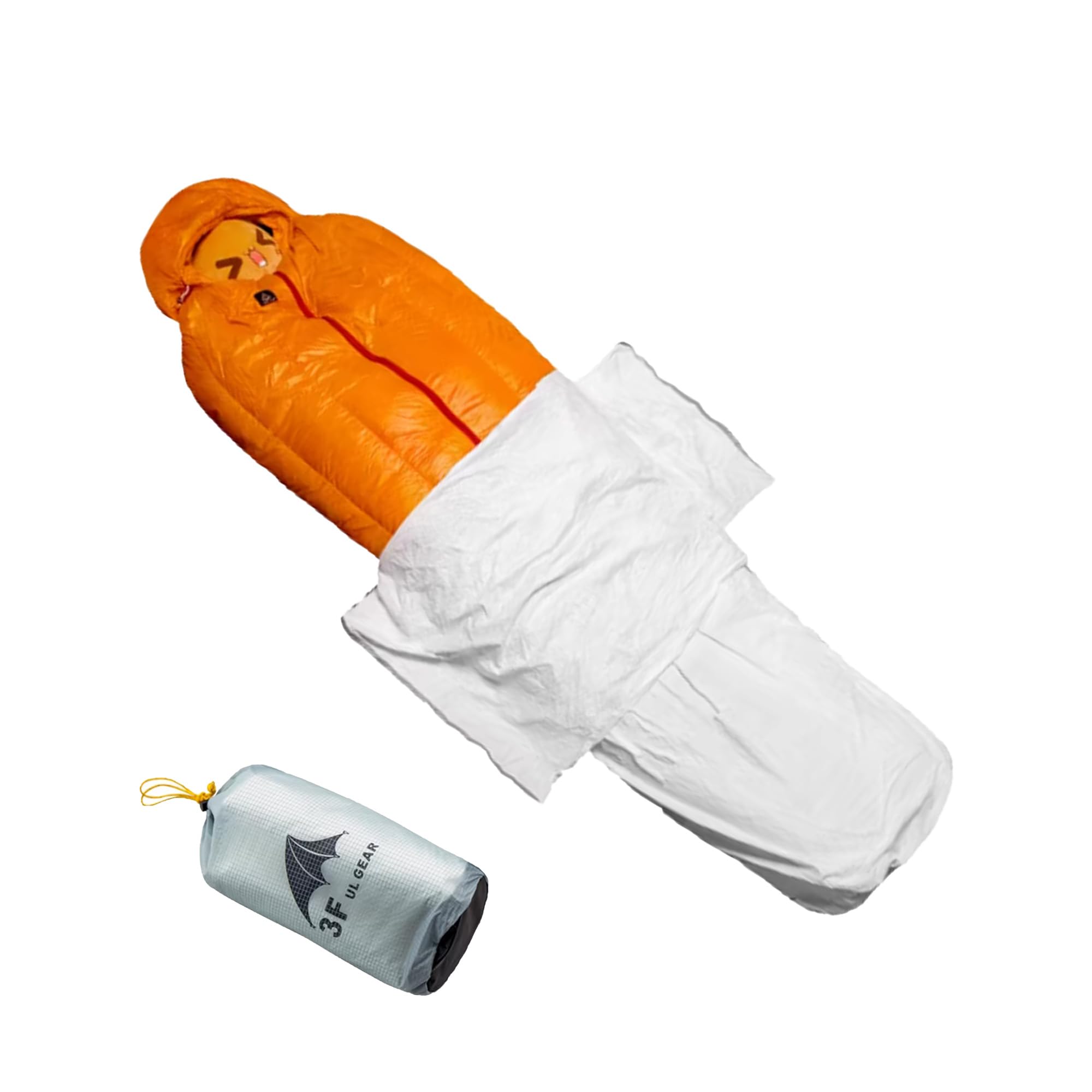 3F UL Gear Tyvek Schlafsack-Bezug,Schlafsacküberzug, Schutz vor Kondenswasser Camping Schlafsack Schutzcover ，Ultraleicht 135g-200g,Ungsaktiv und Schmutzabweisend für Schlafsäcke (Style A) Sport & Freizeit