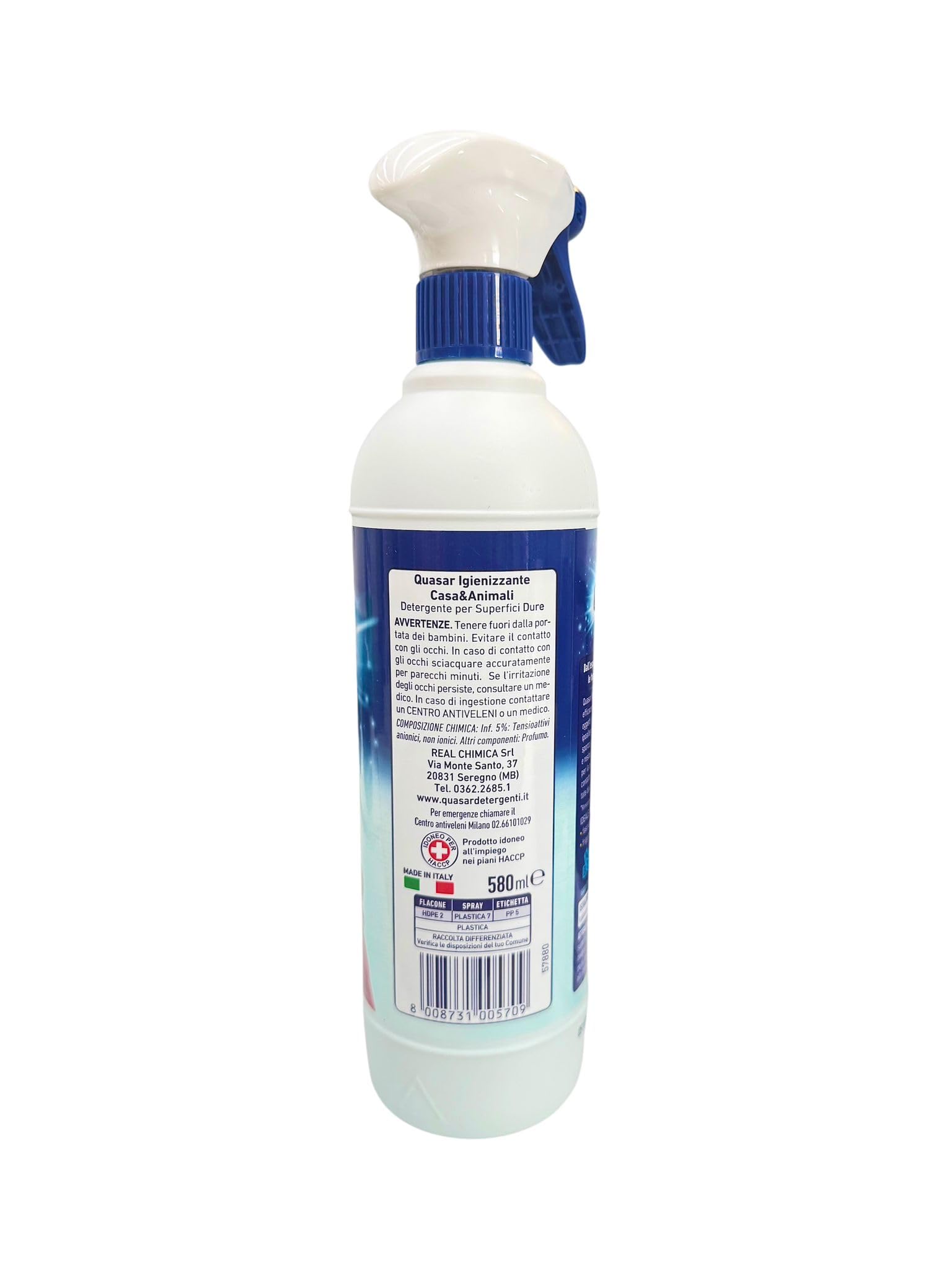 QUASAR IGIENIZZANTE CASA e ANIMALI 580 ml - Pulitore Spray - Confezione da 12 PEZZI - 12x580ml