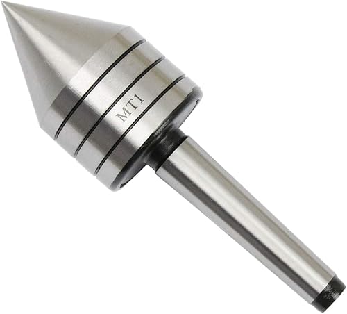 Miniatura 2 de Centro de contrapunto vivo resistente con cojinete giratorio MT1, centro de torneado cónico para carpintería, cono Morse, centros en vivo MT1 con