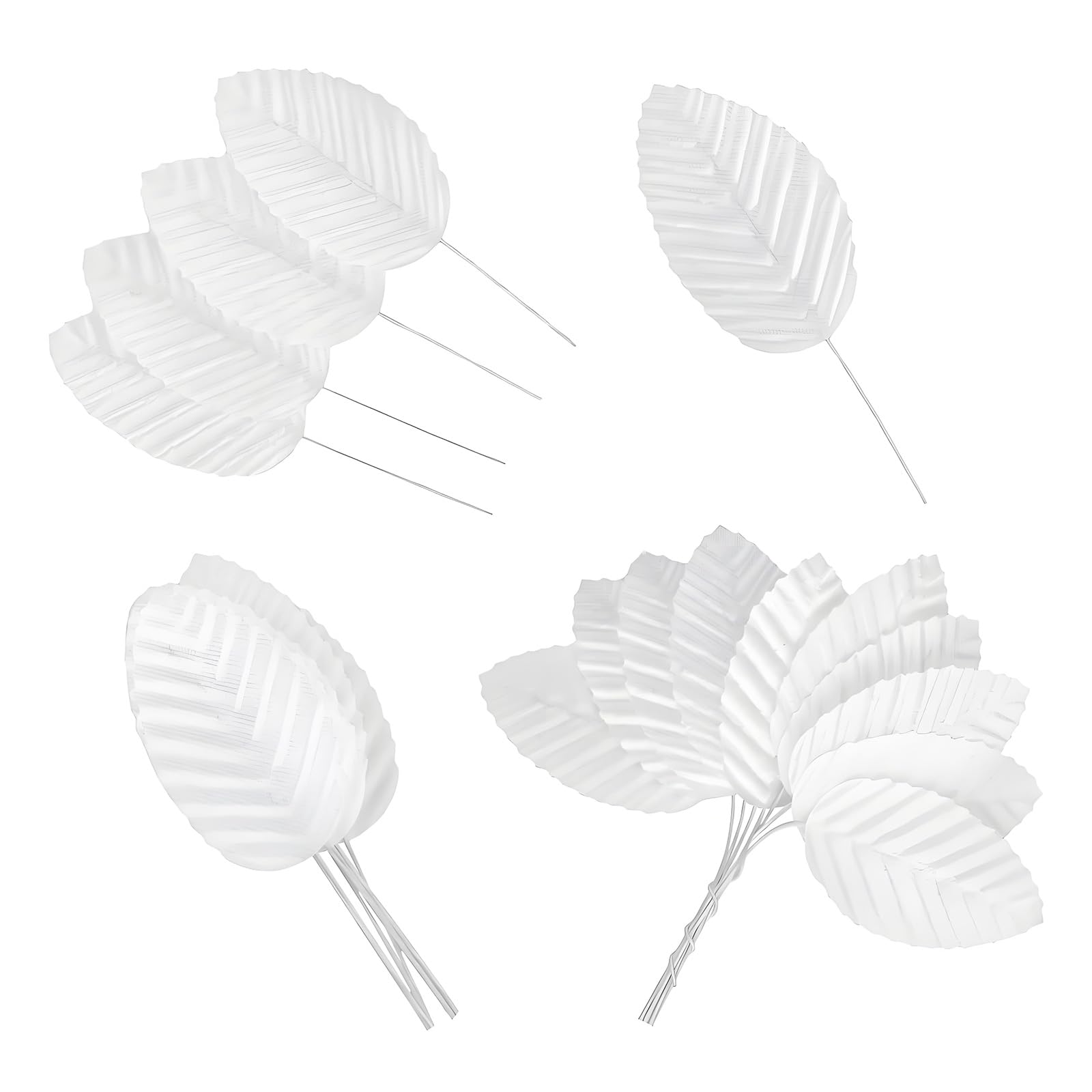HDOYTXXM Realistic Looking Decorative Leaves 200Pieces with Flexible Stems Foliages Piece Suitable for Various Season and Themes Craft Needle Wreath