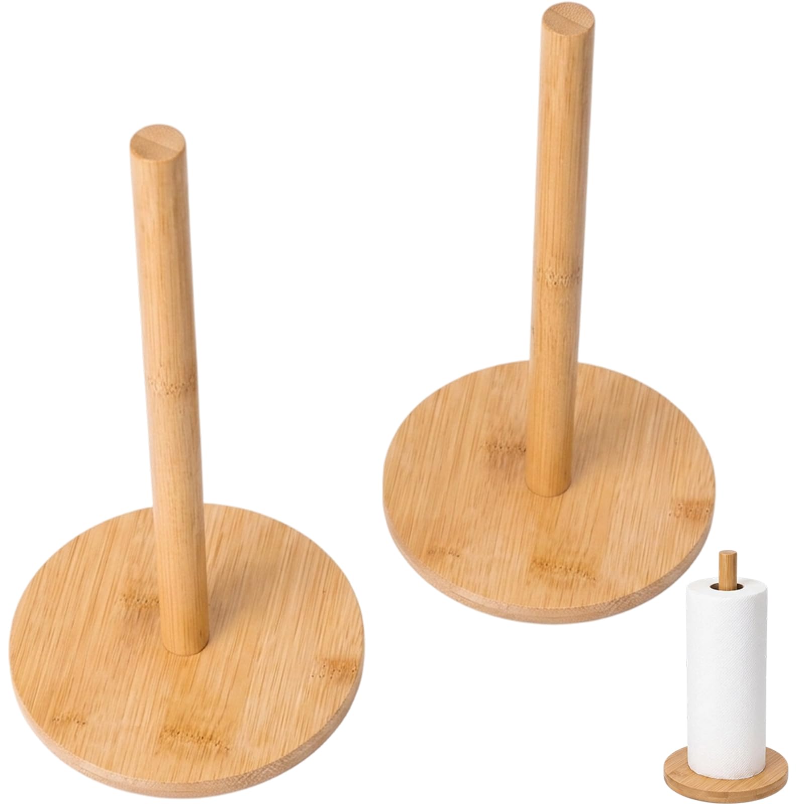 2pcs Kitchen Roll Holder, Wooden Kitchen Roll Holder, Good Paper Towel Holder for Kitchen Use, Wooden Kitchen Roll Holders for Convenient Storage