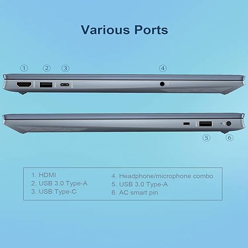 Miniatura 5 de HP Pavilion - Computadora portátil, pantalla FHD de 15.6 pulgadas, Intel Core i7-1355U, 64 GB de RAM, SSD PCIe de 2 TB, lector de huellas