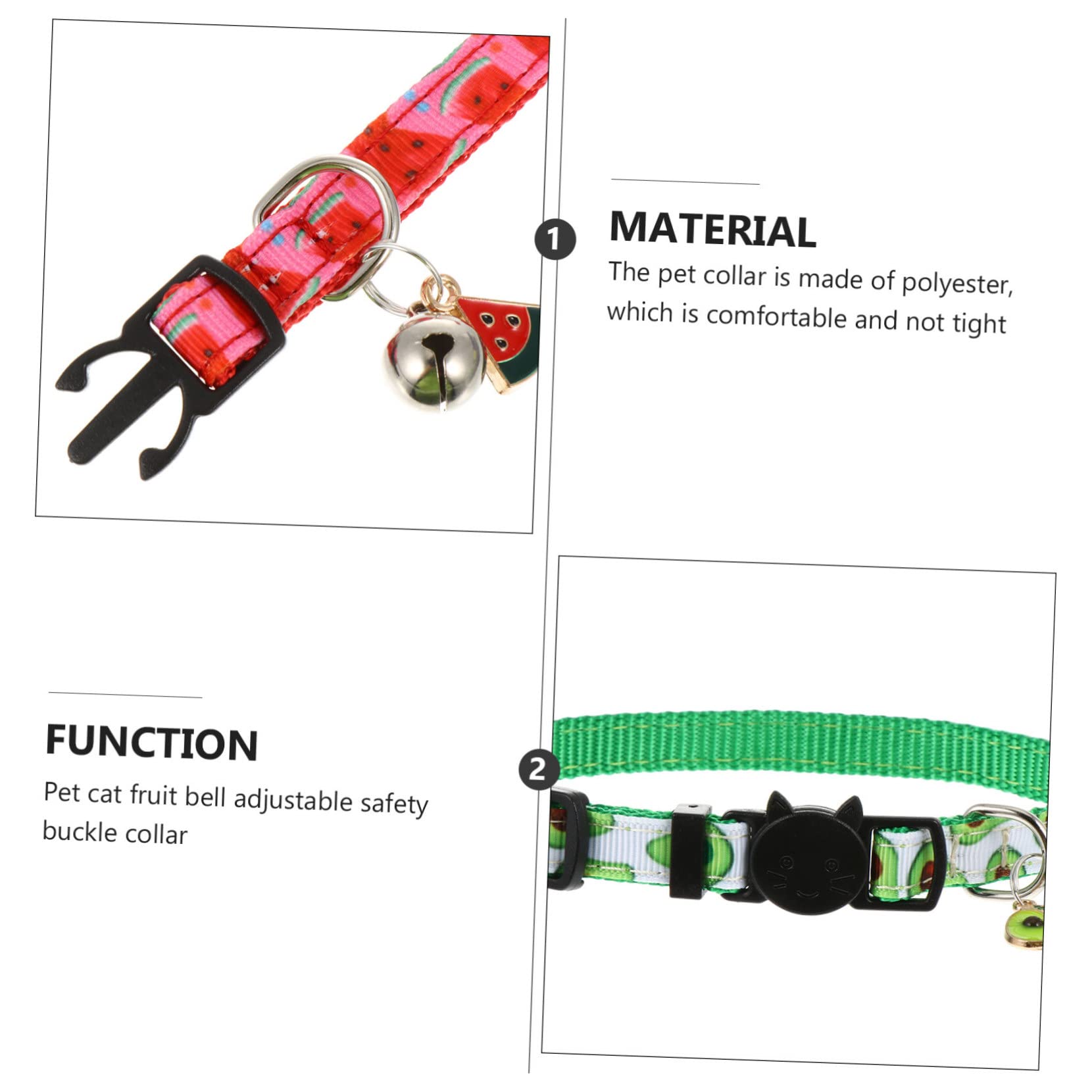 Happyyami 12stücke Teiliges Katzenhalsband Set Mit Einstellbaren Bunten Fruchtigen Designs Inklusive Glöckchen Für Katzen Und Kleine Hunde Perfektes Zubehör Für Jeden Tag Oder Besondere