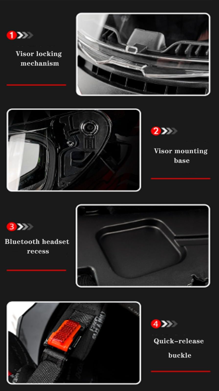 Caschi Integrale Motocicleta Retrò Approvato DOTECE Casco Moto Integrali Con Doppia Visiera Elmetto Integrato Cross E Off-Road Ventilazione Respiratoria Ad Alta Efficienza