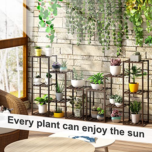 Viewcare Plant Stand Indoor Plants Multiple Plant Stands Wood Outdoor Tiered Plant Shelf For Multiple Plants, 7 Potted Ladder Plant Holder Table Plant Pot Stand For Window Garden Balcony Living Room #TOP6