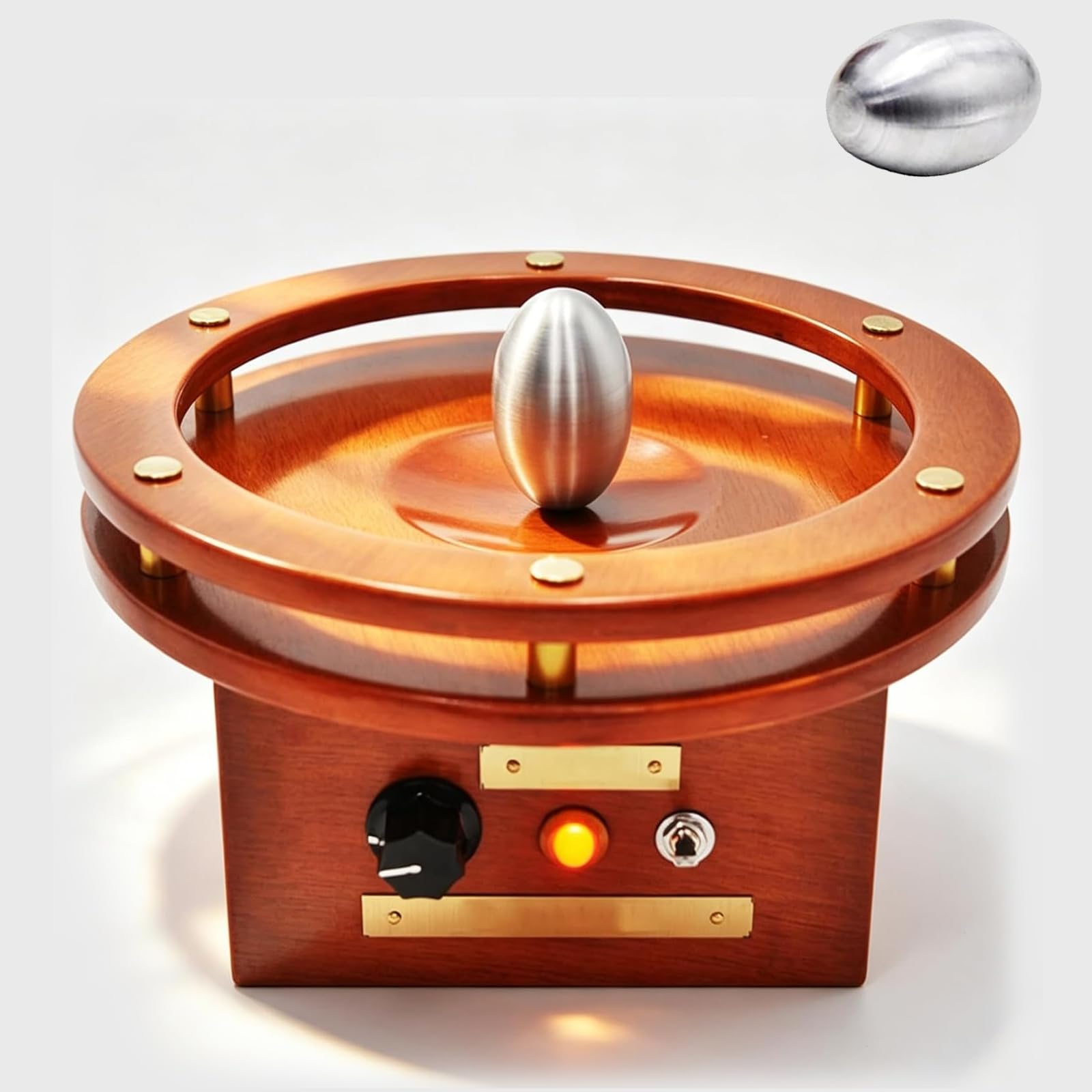 VILA SMO Electromagnetic Eddy Current Tesla Eggs, Electromagnetic Rotating Magnetic Field Model,with 30 * 50mm Aluminum Egg, Infinitely Variable Speed, For Teaching And Science Experiments