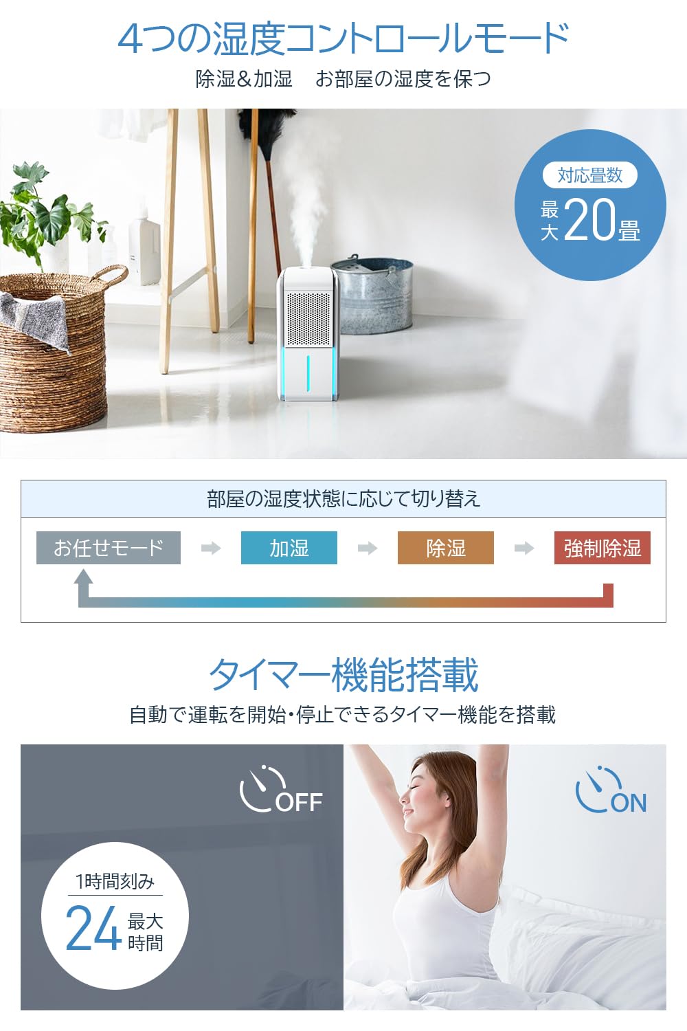 除湿機❤️加湿器⭐️空気清浄機⭐️1台3役⭐️PSE認証⭐️小型⭐️13畳対応⭐️卓上⭐️省エネ Amazon | JIMISAN除湿機・加湿器・空気清浄機 3役1台実現 小型