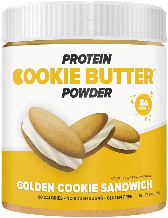 Flexible Dieting Lifestyle Whey Protein Cookie Butter Powder - Golden Cookie Sandwich | Keto-Friendly, Low Carb, No Added Sugars, Gluten-Free | Easy to Mix, Bake and Spread | 8oz