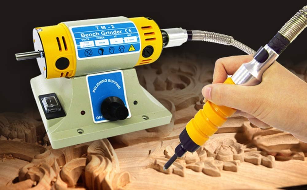 YJINGRUI Electric Chisel Carving Tool Wood Carving Machine Woodworking Chisel Host +Chisel + shaft (110V)