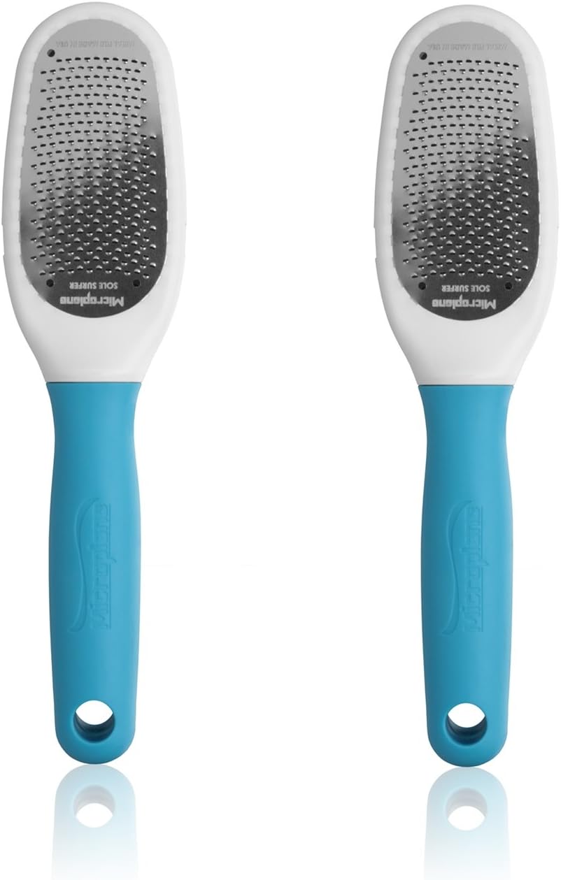 Microplane Sole Surfer Foot File Blue, Set of 2 Beauty
