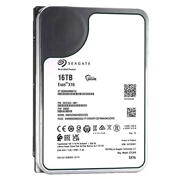 ☆新品☆Seagate 16TB内蔵HDD ST16000DM001 Exos Seagate X16 SATA 512E CMR 内蔵ハードディスク 3.5