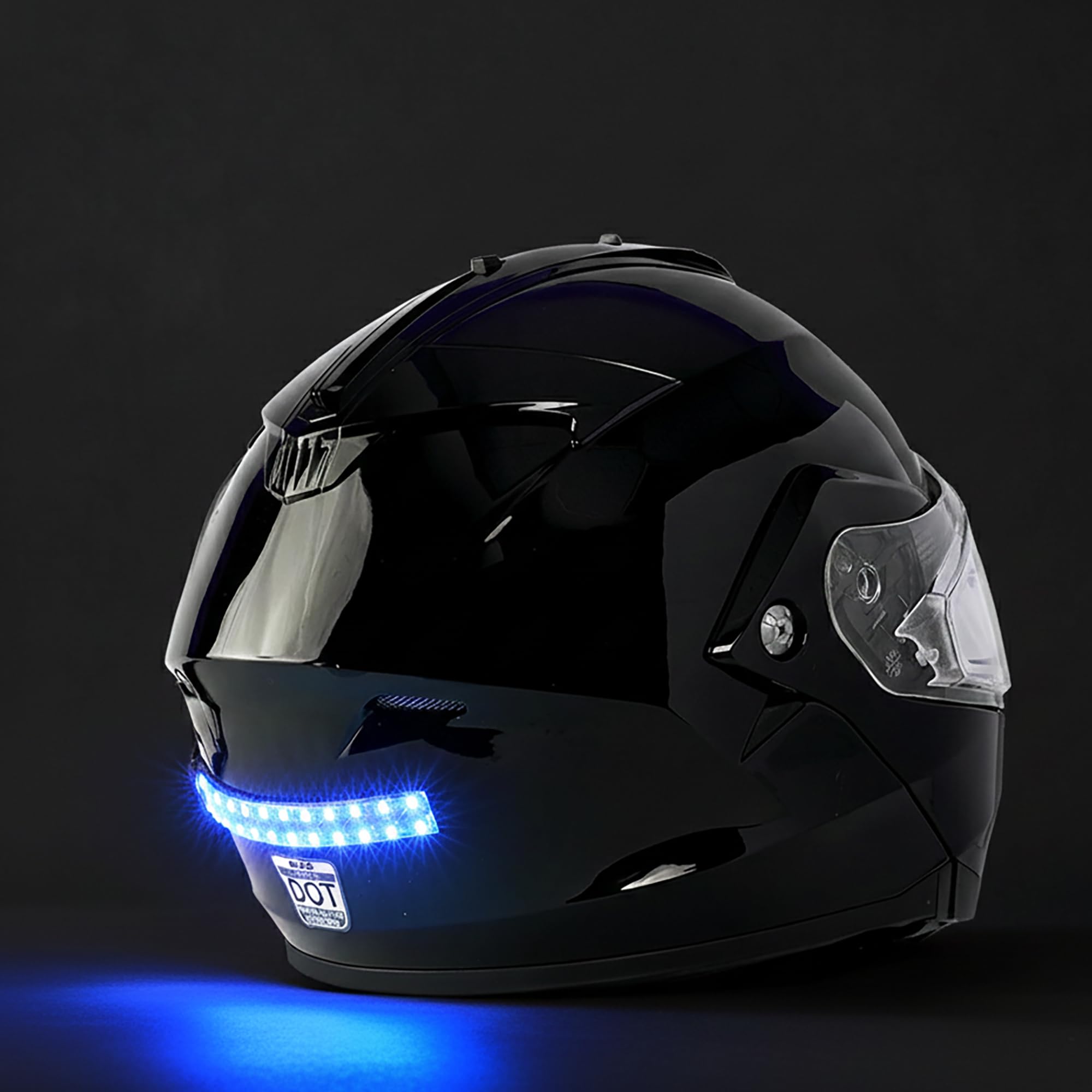 BITEHARDER Snowmobile Helmet Safety Light, Blue