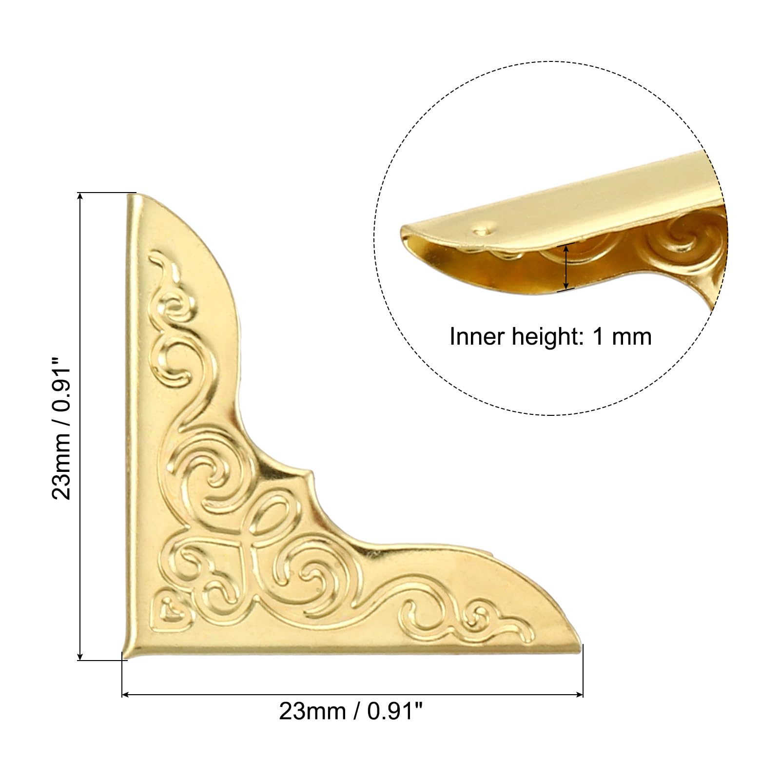 PATIKIL 23mm Metal Book Corners - Image 2