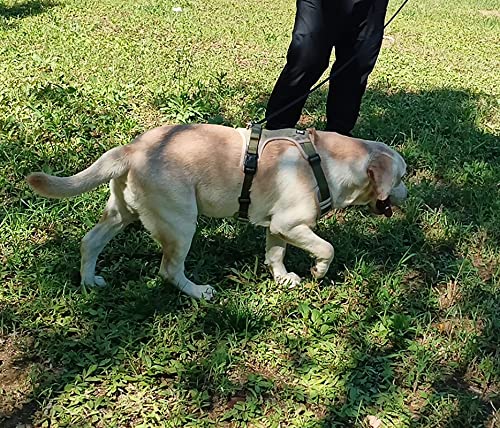 Suppneed Dog Harness, No Pull Dog Adjustable Harness Reflective Soft Padded Dog Harness Vest, Easy Control Service Outdoor Pet Oxford Harness With Sturdy Handle For Training Walking, Khaki Medium #TOP6