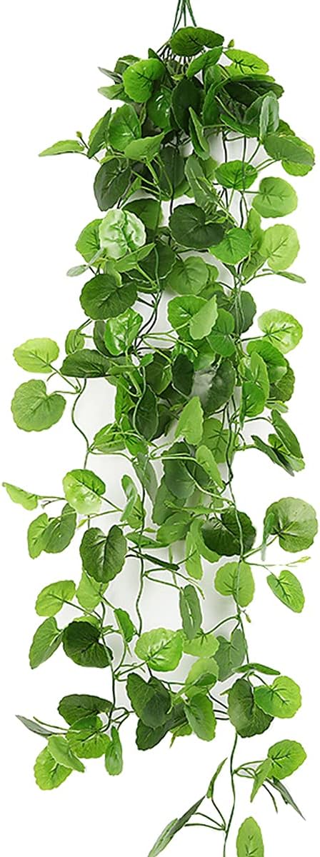 SUKOKOLA Artificial Begonia Vines Faux Greenery Garlands Hanging Fake Plantsfor Home Kitchen Garden Office Party Decor