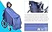 Fonakei Wheelchair Poncho Wheelchair Covers Waterproof with Reflective Strips Rain Ponchos for Adults Reusable, Adjustable Hood,Secure Buckle Straps Electric Wheelchair Accessories (Navy Blue)