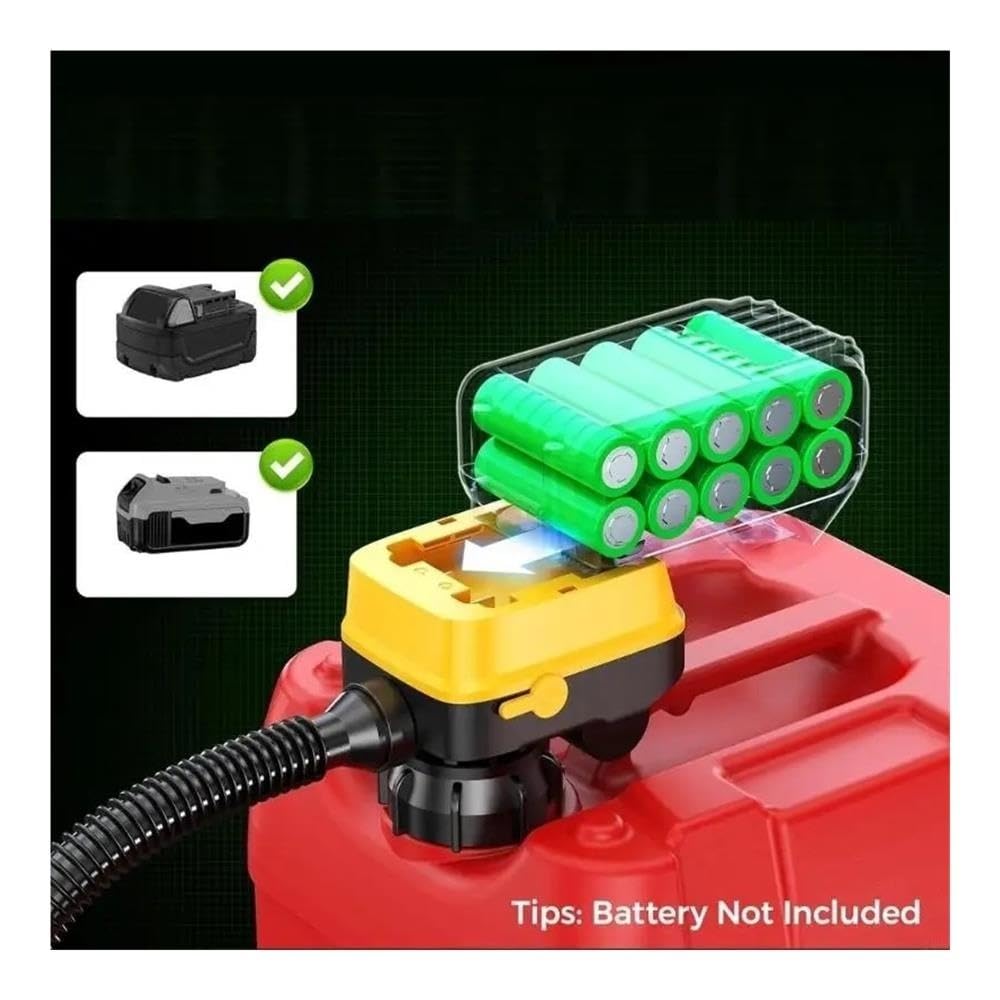 Bomba de Transferencia de líquido inalámbrica con Apagado automático, Bomba eléctrica a Prueba de Fugas de 3,2 GPM for batería de 18 V y 20 V