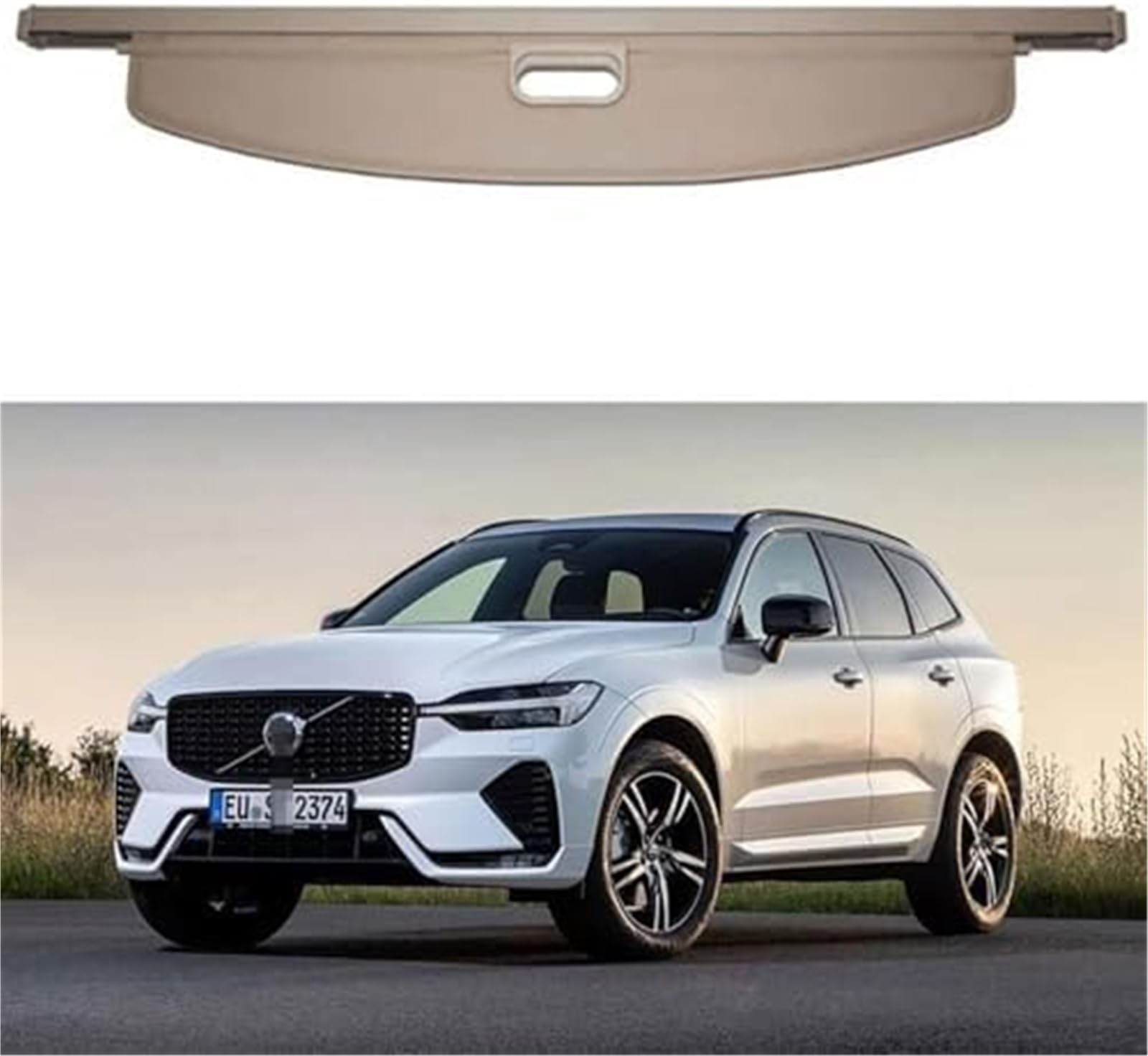 fhjwqronte Cargo Area Storage Rack Car Retractable Rear Trunk Parcel Shelf, for Volvo 2018-2023 Luggage Shade Shield Cargo Security Cover Curtainaccessories