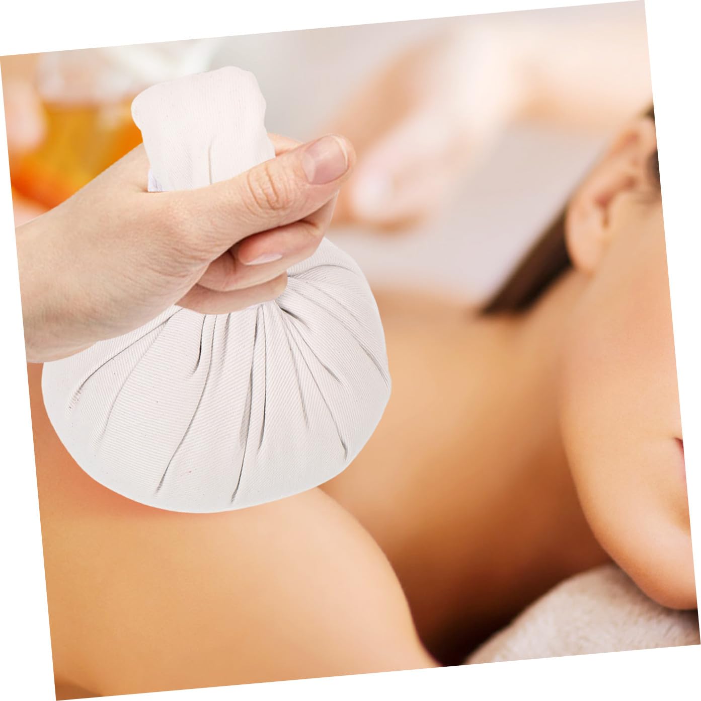 2 Bolas Chinas de Masaje Herbal para Spa y Hogar, Compresas Calientes de Algodón para Aliviar Fatiga y Relajación Muscular Estilo Aleatorio