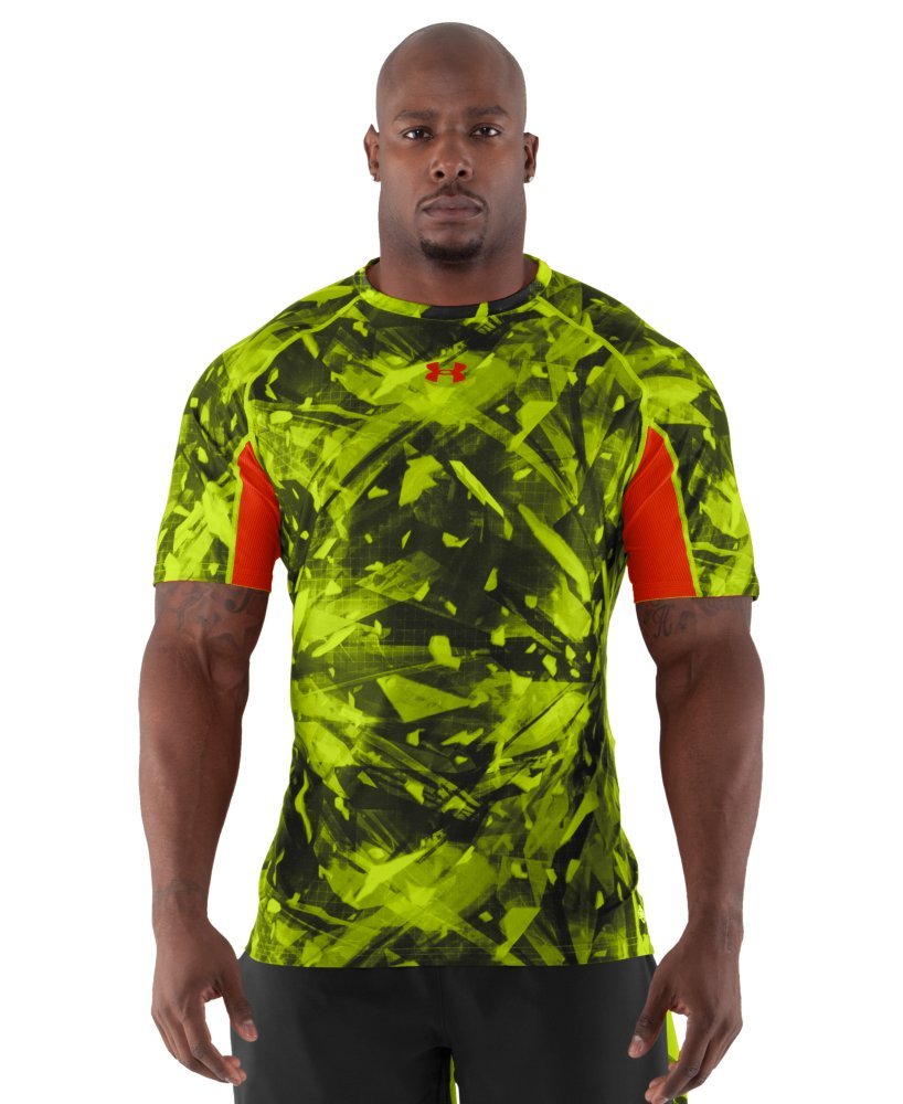 NFL Under Armour 2013 NFL Combine Authentic Shatter Fitted Performance T-Shirt - Green/Orange