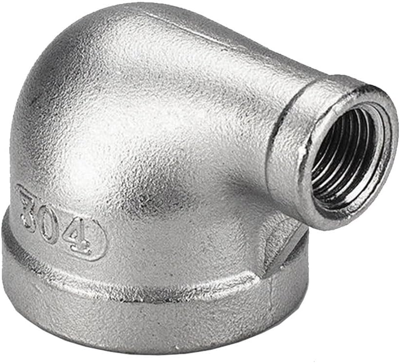 Elbow, Elbow Fittings,1pcs 1/4" 3/8" 1/2" 3/4" 1" 1-1/4" Female Threaded Reducer Elbow, 90 Degree Stainless Steel 304 Connector Pipe Fittings(1-1l2 to 1-1l4 Inch)