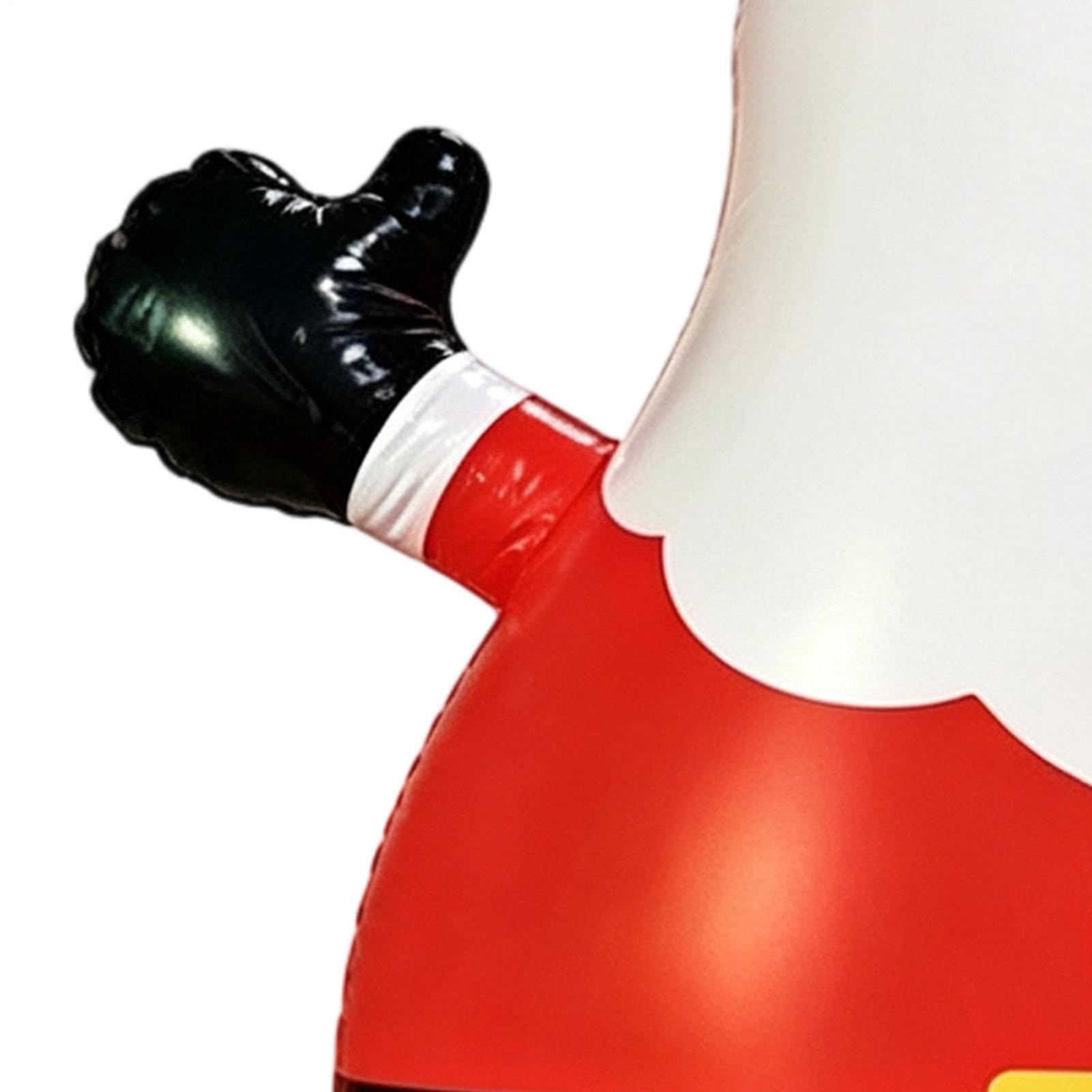 Figura Inflable De Papá Noel Navideño Estatua Hinchable de 1,5 Metros con | Papá Noel Hinchable Para Suelo Parque Entrada Delantera De Tienda Exterior Jardín Césped
