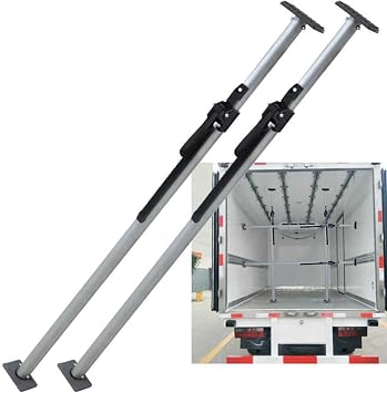 Cargo Bar/Ratcheting Cargo Bar, Adjustable Length Load Bars for Box Truck, Steel Non-Slip Cargo Bar Holder with Spring Design, 882 Lbs/400 kg Capacity2pcs,1.52-1.9m/5-6.2ft