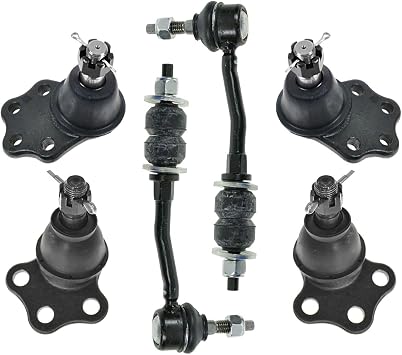 Front Upper Lower Ball Joint Sway Bar Suspension Kit Set 6pc for Dodge for Dakota 2.5L 2000-2002 & 3.9L/5.9L 2000-2003 & 4.7L 2000-2004 for Durango 4.7L/5.9L 2000-2003 RWD 6 Piece,Strict QC
