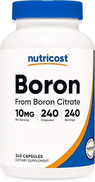 Nutricost Boron Capsules 10mg, 240 Vegetarian Capsules, Gluten Free and Non-GMO