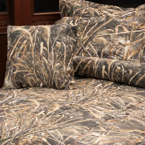 Visi-One Realtree Max-5 Forest Tree Hunting Camouflage Square Decorative Throw Pillow Cover Set 18" X 18" Inches Pack Of 2, Brown #TOP4
