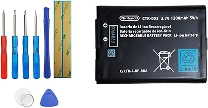 CTR-003 Replacement Battery Compatible with Nintendo 3DS CTR-001 MIN-CTR-001 N3DS with Toolkit