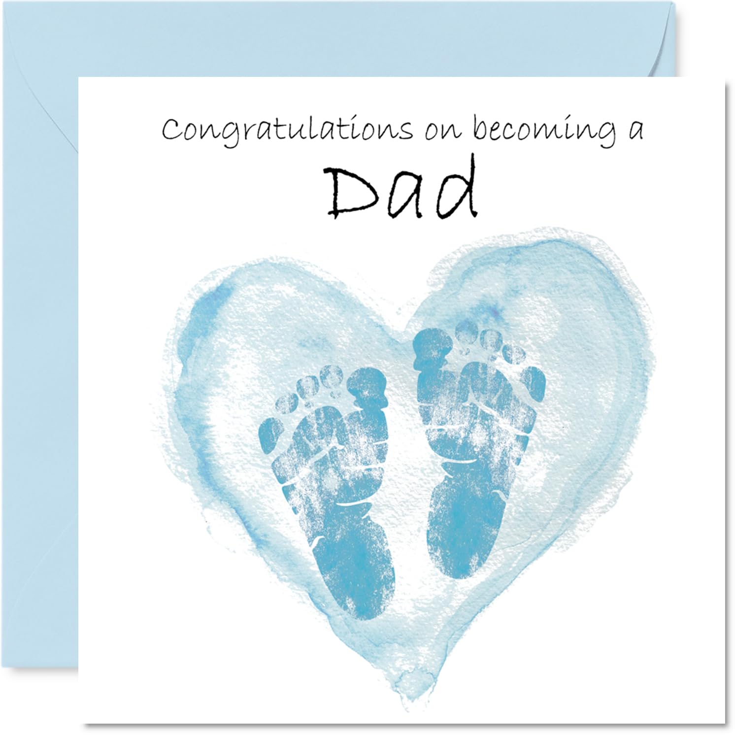 New Baby Boy Card for Dad - Congrats Becoming - Well Done Congratulations Card for New Dad, 145mm Welcome To The World Greeting Cards