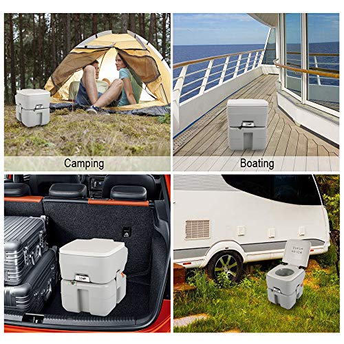 Vingli VL-6B-FAHA-V97J Portable 5.3 Gallon Camping Toilet W/Carrying Bag,Large Capacity Tank thumb #6