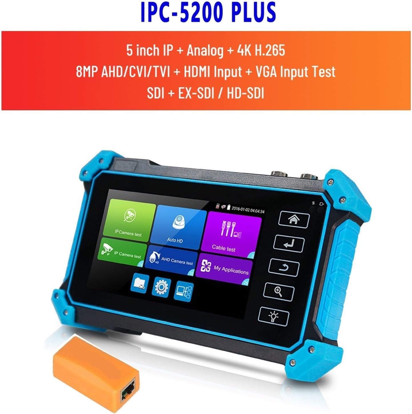Ipc 5200c Plus Cftv Ipc Tester Kamera Karta Wideo Monitor Przenośny Tester Monitora Iptv Utp Rj45 Tester Kabli Sieciowych Ipc5100, Ipc-5200plus, A