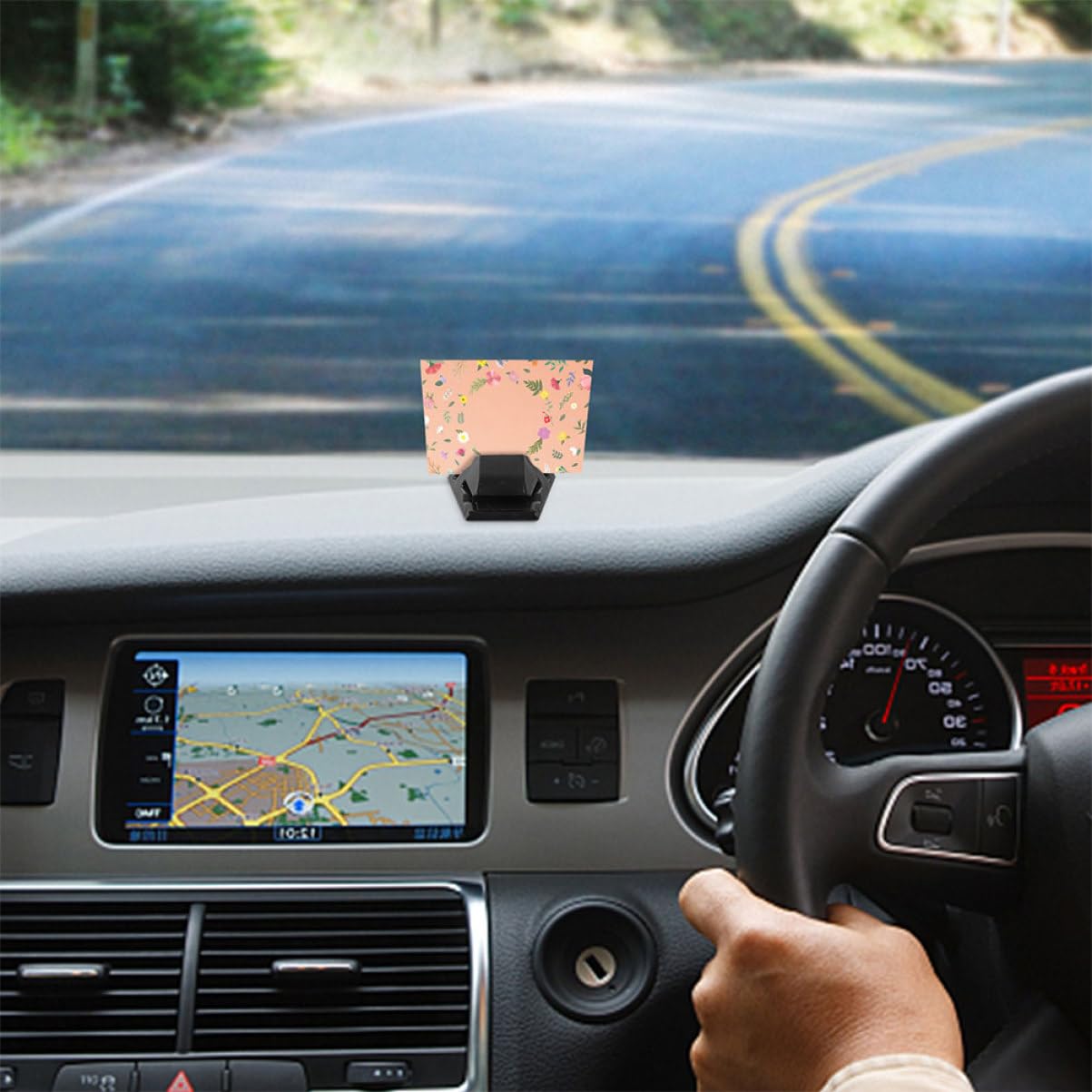 Clip de Carte pour Voiture, Présentoir Compact ABS Noir pour Tableau